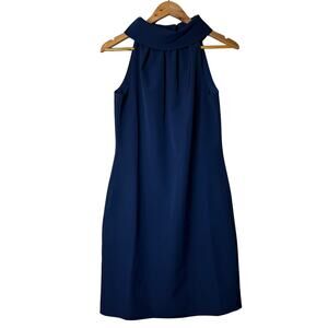 Sail to Sable‎ STS Dress Sz XS Vintage 50s 60s Inspired Trapeze Navy Blue Button